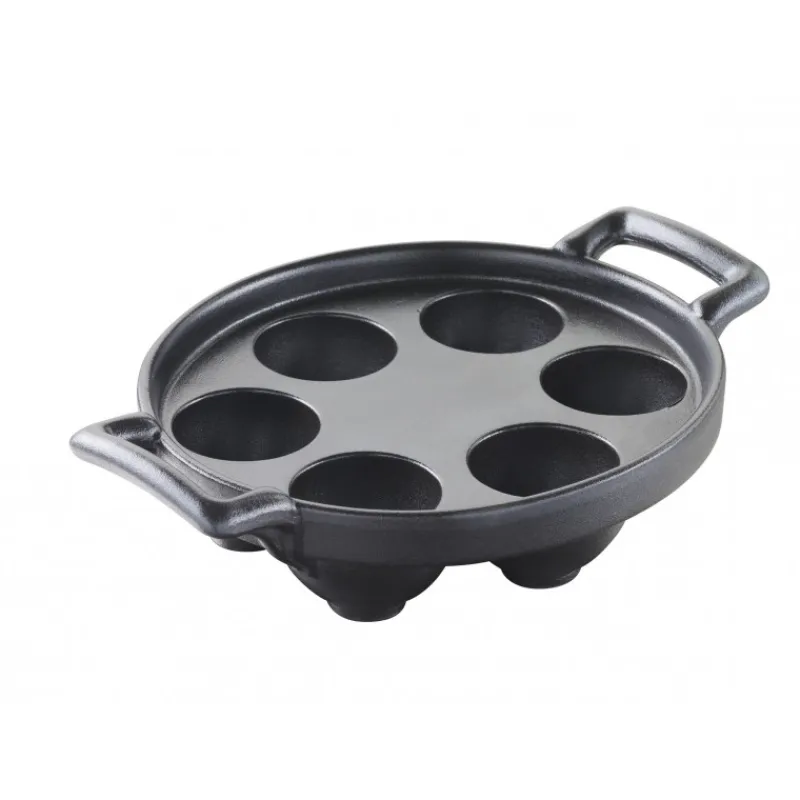REVOL Plat De Cuisson|Plat à Escargots Noir 6 trous Belle Cuisine