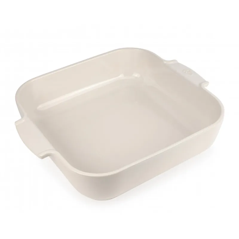 PEUGEOT Plat De Cuisson|Plat à Four Carré en Céramique Appolia 36 cm Ecru