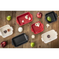 PEUGEOT Plat De Cuisson|Plat à Four Carré en Céramique Appolia 36 cm Ecru