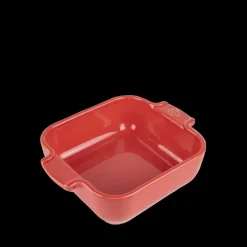 PEUGEOT Plat De Cuisson|Plat à Four Carré en Céramique Appolia 18 cm Rouge