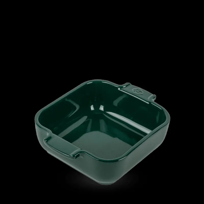 PEUGEOT Plat De Cuisson|Plat à Four Carré en Céramique Appolia 18 cm Vert Forêt