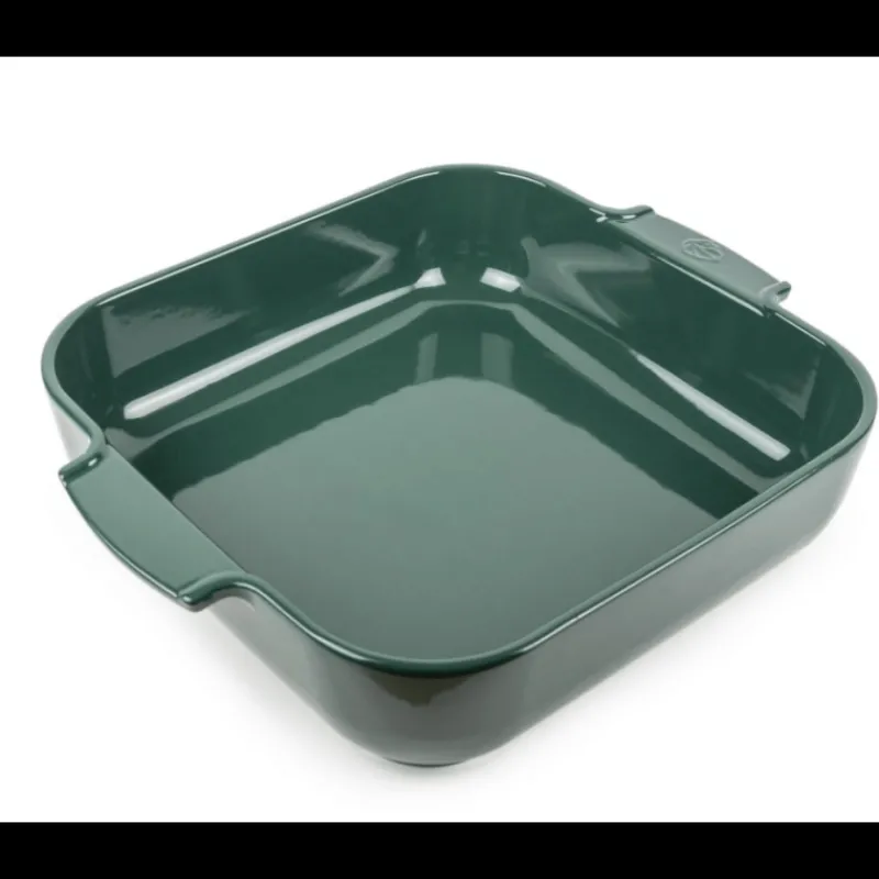 PEUGEOT Plat De Cuisson|Plat à Four Carré en Céramique Appolia 36 cm Vert Forêt