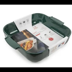 PEUGEOT Plat De Cuisson|Plat à Four Carré en Céramique Appolia 36 cm Vert Forêt