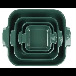 PEUGEOT Plat De Cuisson|Plat à Four Carré en Céramique Appolia 36 cm Vert Forêt