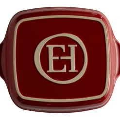 EMILE HENRY Plat De Cuisson|Plat à Four Carré en Céramique 28 x 24 cm Grand Cru