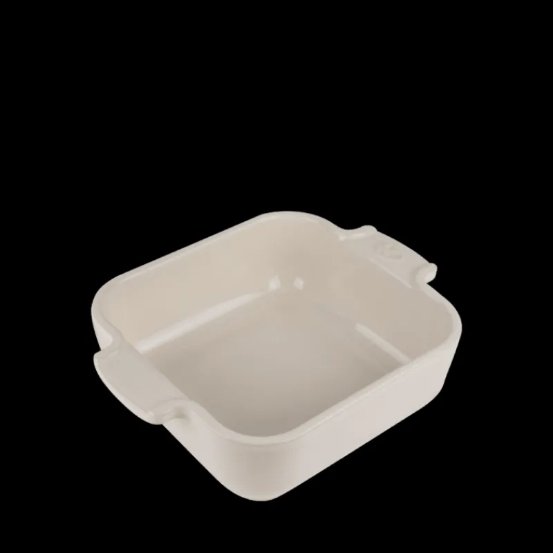 PEUGEOT Plat De Cuisson|Plat à Four Carré en Céramique Appolia 18 cm Ecru