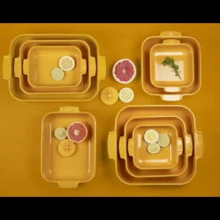 PEUGEOT Plat De Cuisson|Plat à Four Carré en Céramique Appolia 36 cm Jaune Safran