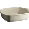 EMILE HENRY Plat De Cuisson|Plat à Four Carré en Céramique 28 x 24 cm Argile