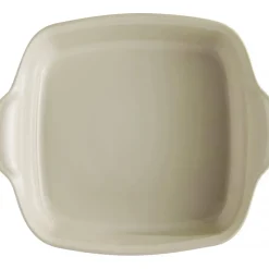 EMILE HENRY Plat De Cuisson|Plat à Four Carré en Céramique 28 x 24 cm Argile