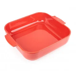 PEUGEOT Plat De Cuisson|Plat à Four Carré en Céramique Appolia 36 cm Rouge