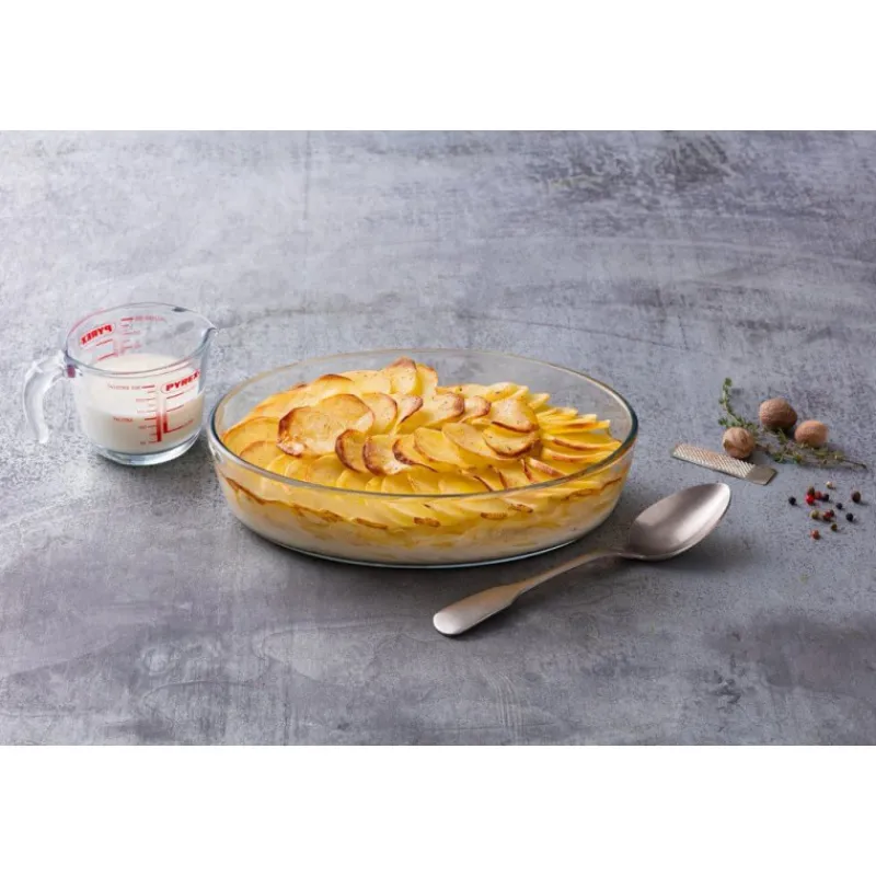PYREX Plat De Cuisson|Plat à Four en Verre Ovale 39 x 27 cm 4 L Classic