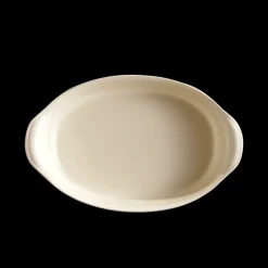 EMILE HENRY Plat De Cuisson|Plat à Four Ovale en Céramique 36,5 x 22,5 cm Argile