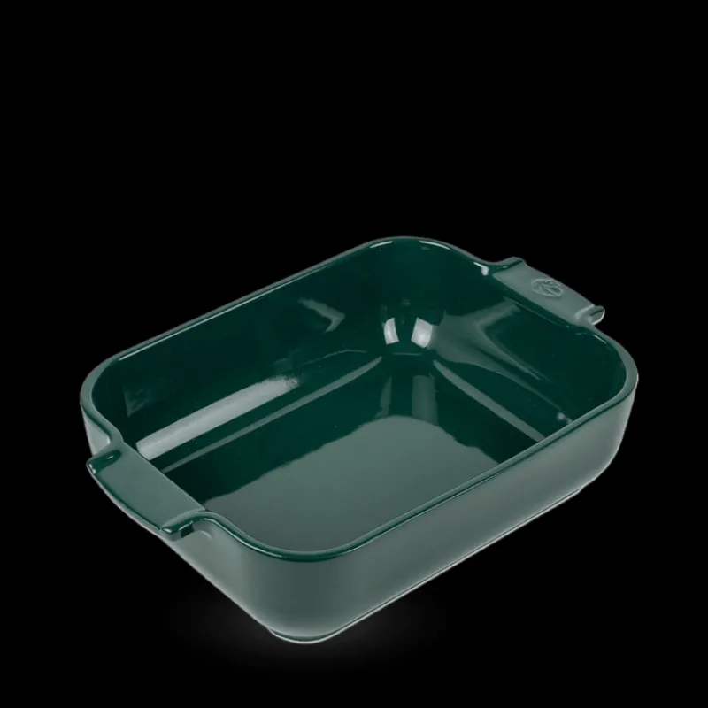 PEUGEOT Plat De Cuisson|Plat à Four Rectangulaire en Céramique Appolia 25 cm Vert Forêt