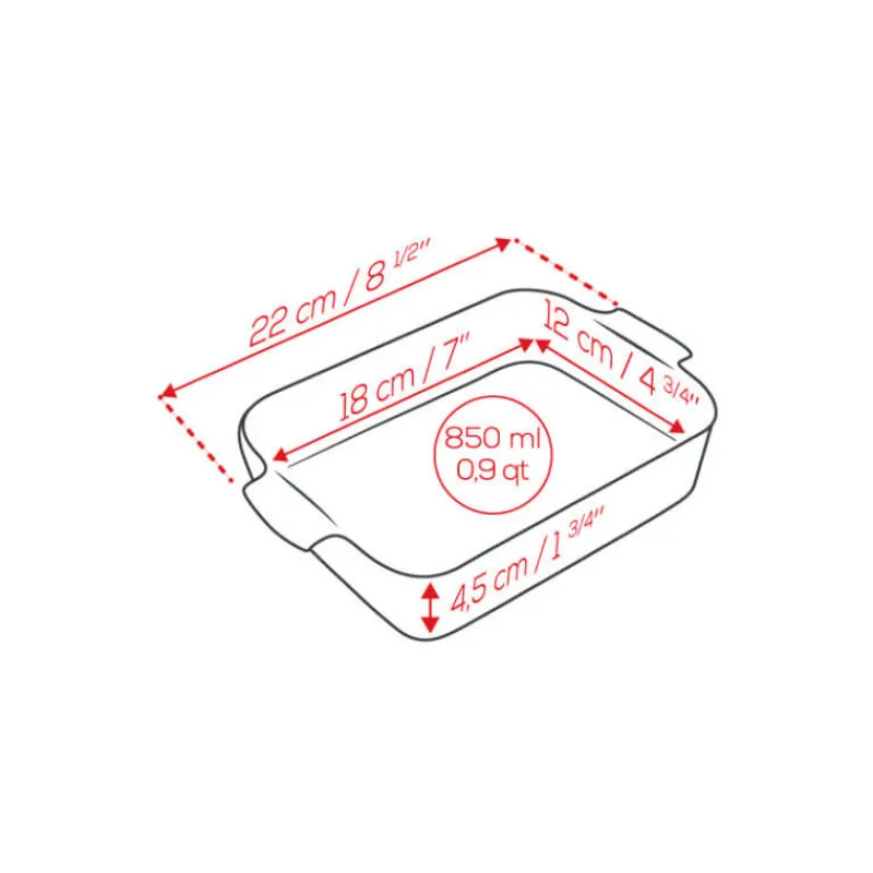 PEUGEOT Plat De Cuisson|Plat à Four Rectangulaire en Céramique Appolia 22 cm Ecru
