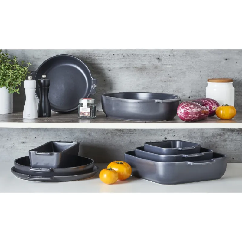 PEUGEOT Plat De Cuisson|Plat à Four Rectangulaire en Céramique Appolia 40 cm Ardoise