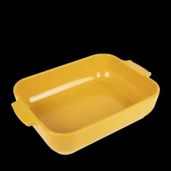 PEUGEOT Plat De Cuisson|Plat à Four Rectangulaire en Céramique Appolia 32 cm Jaune Safran