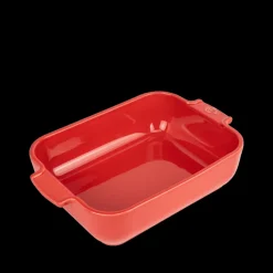 PEUGEOT Plat De Cuisson|Plat à Four Rectangulaire en Céramique Appolia 25 cm Rouge