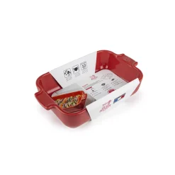 PEUGEOT Plat De Cuisson|Plat à Four Rectangulaire en Céramique Appolia 22 cm Rouge