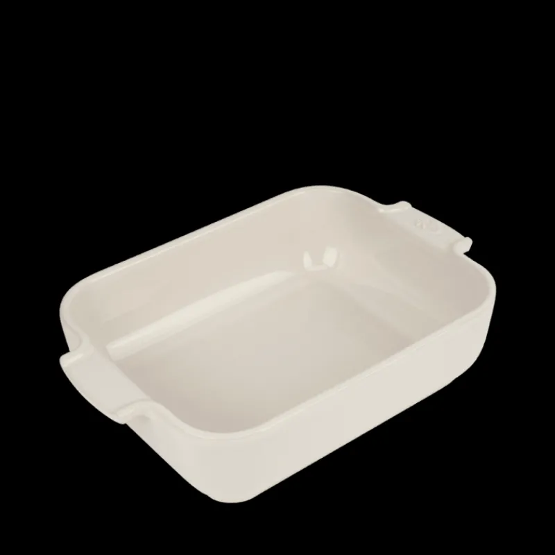 PEUGEOT Plat De Cuisson|Plat à Four Rectangulaire en Céramique Appolia 25 cm Ecru
