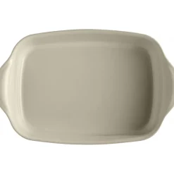 EMILE HENRY Plat De Cuisson|Plat à Four Rectangulaire en Céramique 36 x 22,5 cm Argile