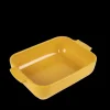PEUGEOT Plat De Cuisson|Plat à Four Rectangulaire en Céramique Appolia 25 cm Jaune Safran