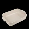 PEUGEOT Plat De Cuisson|Plat à Four Rectangulaire en Céramique Appolia 32 cm Ecru
