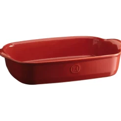 EMILE HENRY Plat De Cuisson|Plat à Four Rectangulaire en Céramique 36 x 22,5 cm Grand Cru