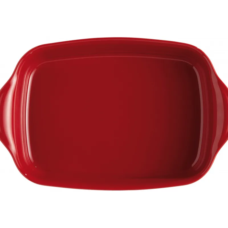 EMILE HENRY Plat De Cuisson|Plat à Four Rectangulaire en Céramique 36 x 22,5 cm Grand Cru