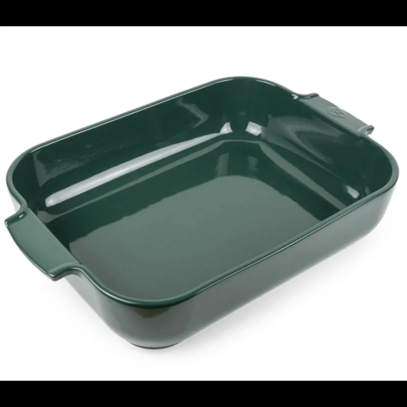 PEUGEOT Plat De Cuisson|Plat à Four Rectangulaire en Céramique Appolia 40 cm Vert Forêt
