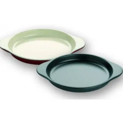 MATFER Moules À Gâteaux|Plat à Oeuf Rond Rouge Ø 16 cm en Fonte émaillée