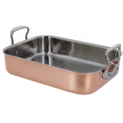 DE BUYER Plat De Cuisson|Plat à rôtir pro Inocuivre rectangulaire 35 x 25 cm Cuivre Inox