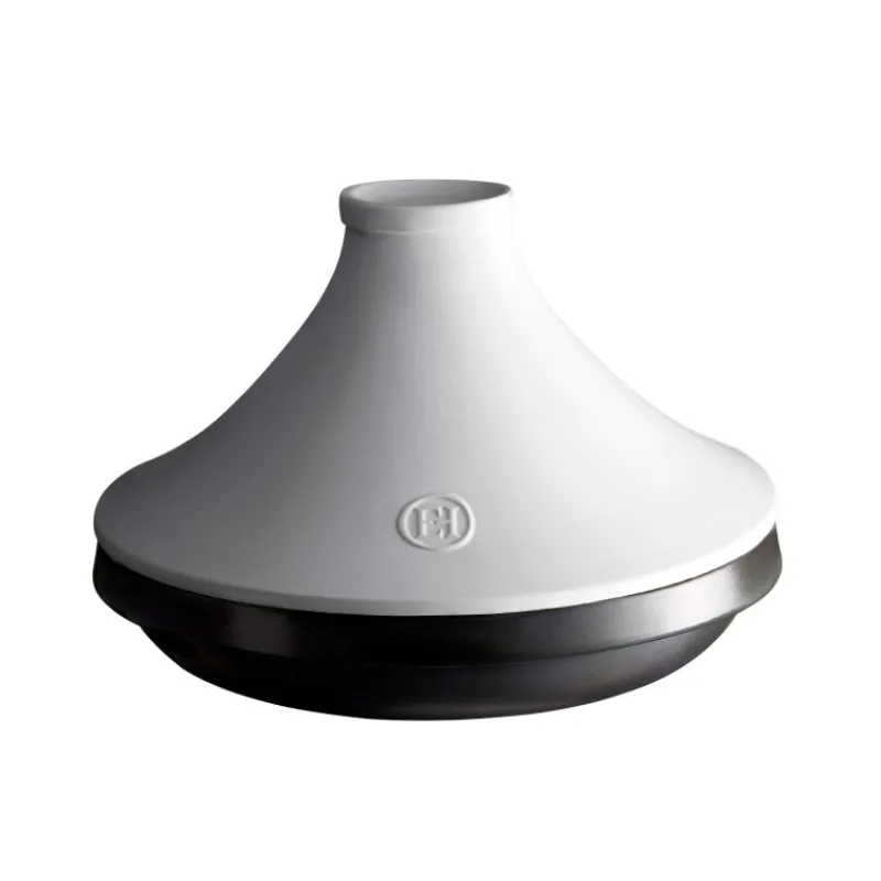 EMILE HENRY Tajines|Plat à Tajine en céramique 33,5 cm Blanc Ardoise Delight