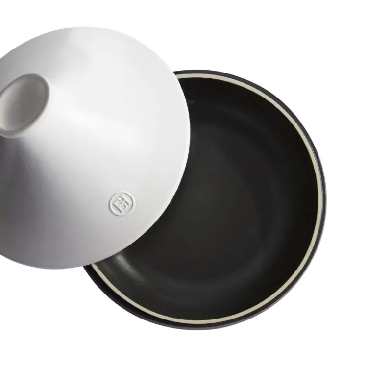 EMILE HENRY Tajines|Plat à Tajine en céramique 33,5 cm Blanc Ardoise Delight
