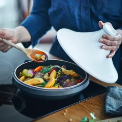 EMILE HENRY Tajines|Plat à Tajine en céramique 33,5 cm Blanc Ardoise Delight