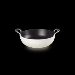 LE CREUSET Plat De Cuisson|Woks|Plat Balti En Fonte Rond 24 cm Meringue