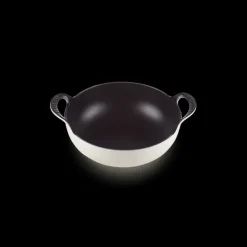 LE CREUSET Plat De Cuisson|Woks|Plat Balti En Fonte Rond 24 cm Meringue