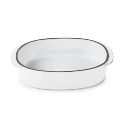 REVOL Plat De Cuisson|Plat Oblong Blanc Cumulus 19 x 13 cm Caractère Culinaire