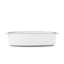 REVOL Plat De Cuisson|Plat Oblong Blanc Cumulus 16 x 11 cm Caractère Culinaire