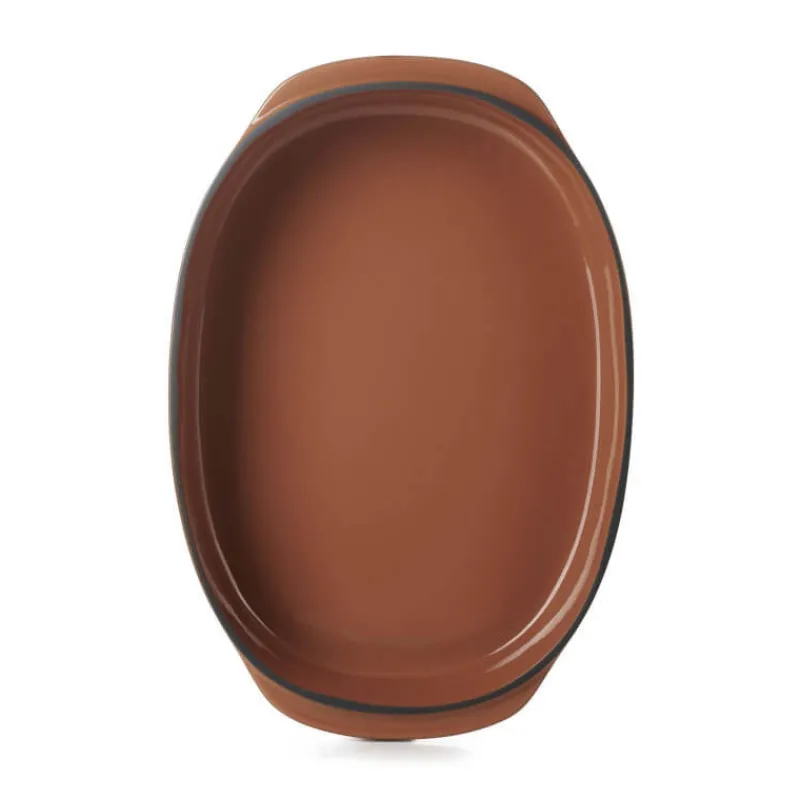 REVOL Plat De Cuisson|Plat Oblong Cannelle 34 x 25 cm Caractère Culinaire