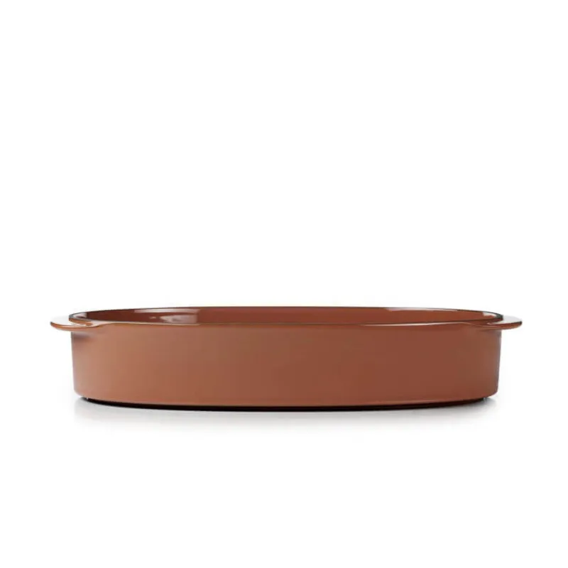 REVOL Plat De Cuisson|Plat Oblong Cannelle 34 x 25 cm Caractère Culinaire