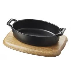 REVOL Plat De Cuisson|Plat Ovale Noir 18x12 cm Belle Cuisine