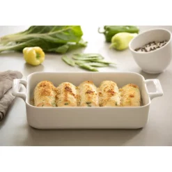 REVOL Plat De Cuisson|Plat Rectangulaire Blanc 26x19 cm Belle Cuisine