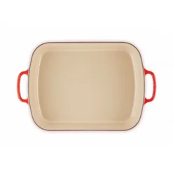 LE CREUSET Plat De Cuisson|Plat Rectangulaire en Fonte 37 cm Cerise