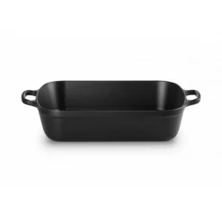 LE CREUSET Plat De Cuisson|Plat Rectangulaire en Fonte 37 cm Noir Mat