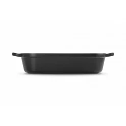 LE CREUSET Plat De Cuisson|Plat Rectangulaire en Fonte 37 cm Noir Mat