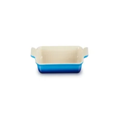 LE CREUSET Plat De Cuisson|Plat Rectangulaire Héritage en Céramique 32 cm Azur Tradition