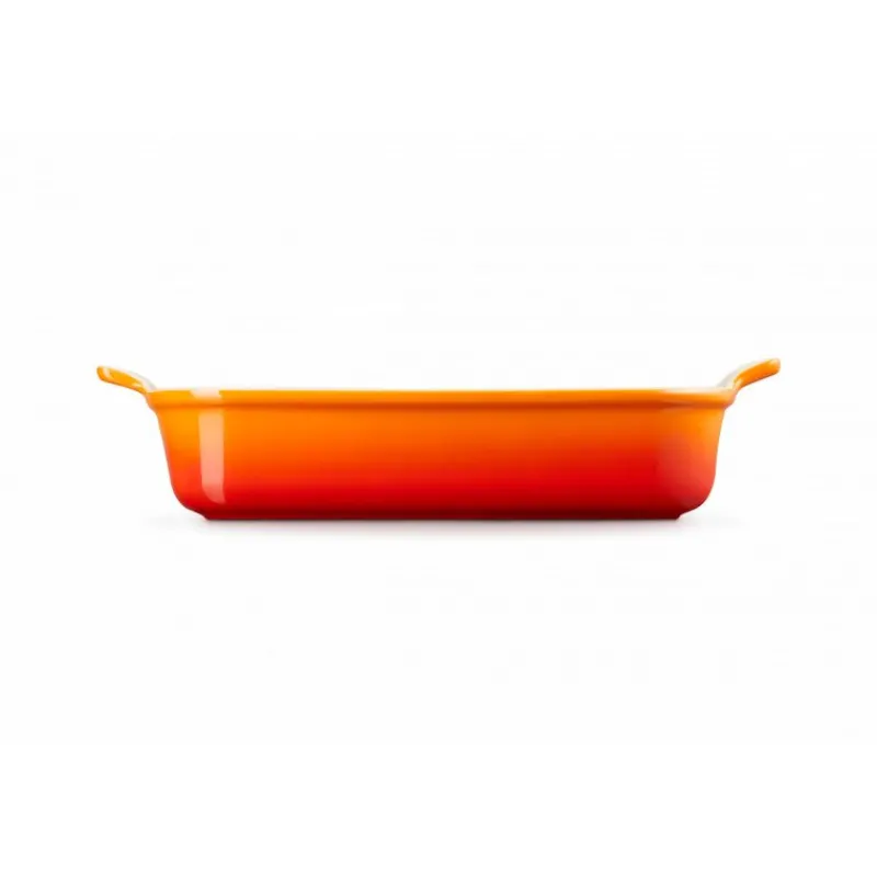 LE CREUSET Plat De Cuisson|Plat Rectangulaire Héritage en Céramique 32 cm Volcanique Tradition