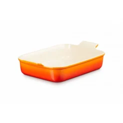 LE CREUSET Plat De Cuisson|Plat Rectangulaire Héritage en Céramique 32 cm Volcanique Tradition