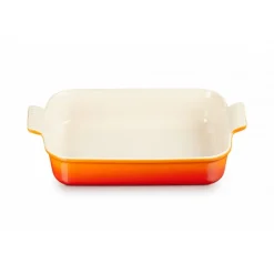 LE CREUSET Plat De Cuisson|Plat Rectangulaire Héritage en Céramique 19 cm Volcanique Tradition
