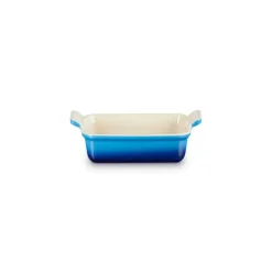 LE CREUSET Plat De Cuisson|Plat Rectangulaire Héritage en Céramique 19 cm Azur Tradition